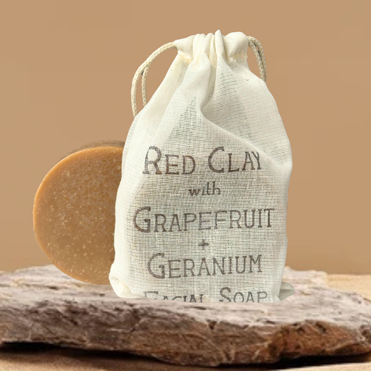 Red Clay Grapefruit & Geranium Face Soap