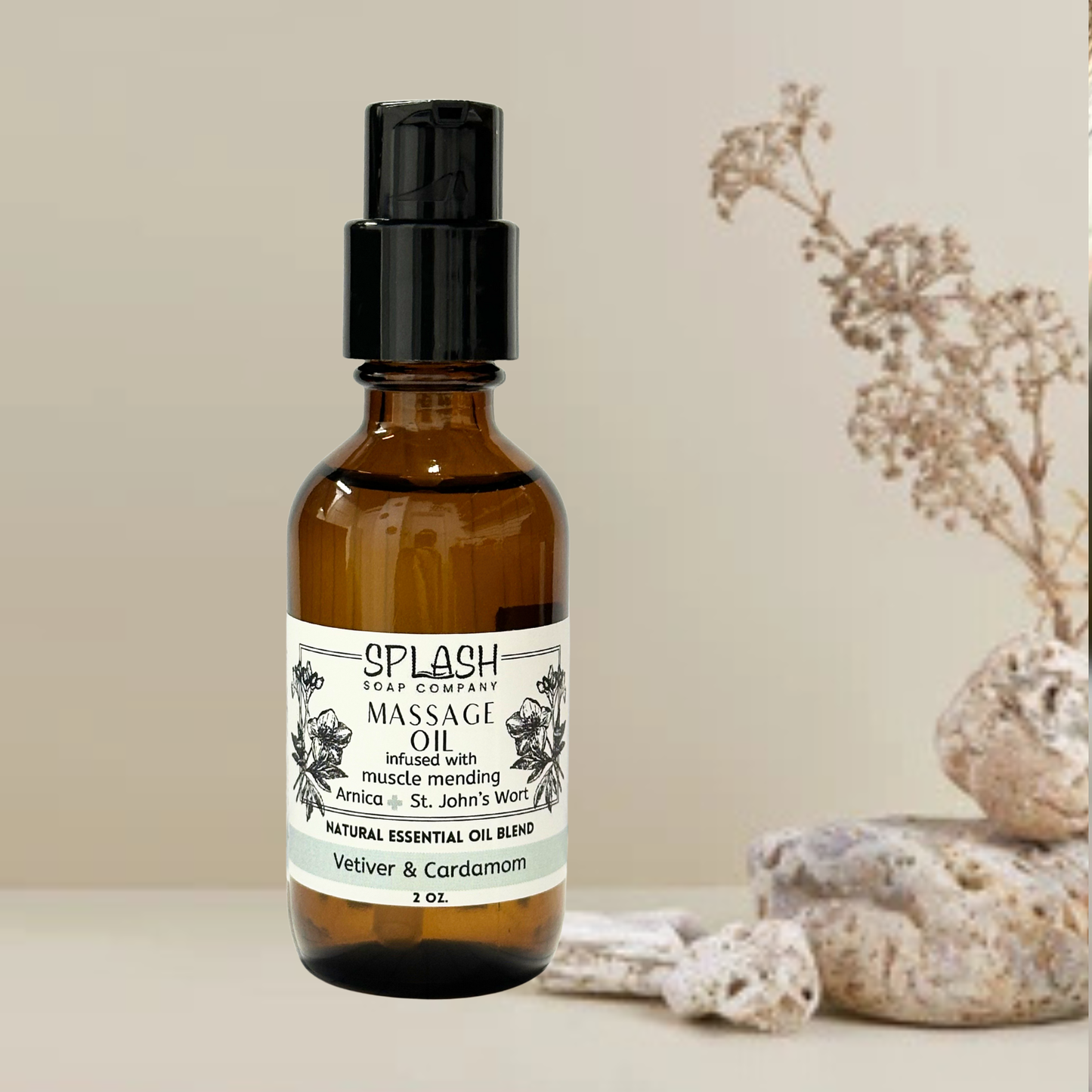 Massage Oil-Vetiver & Cardamom