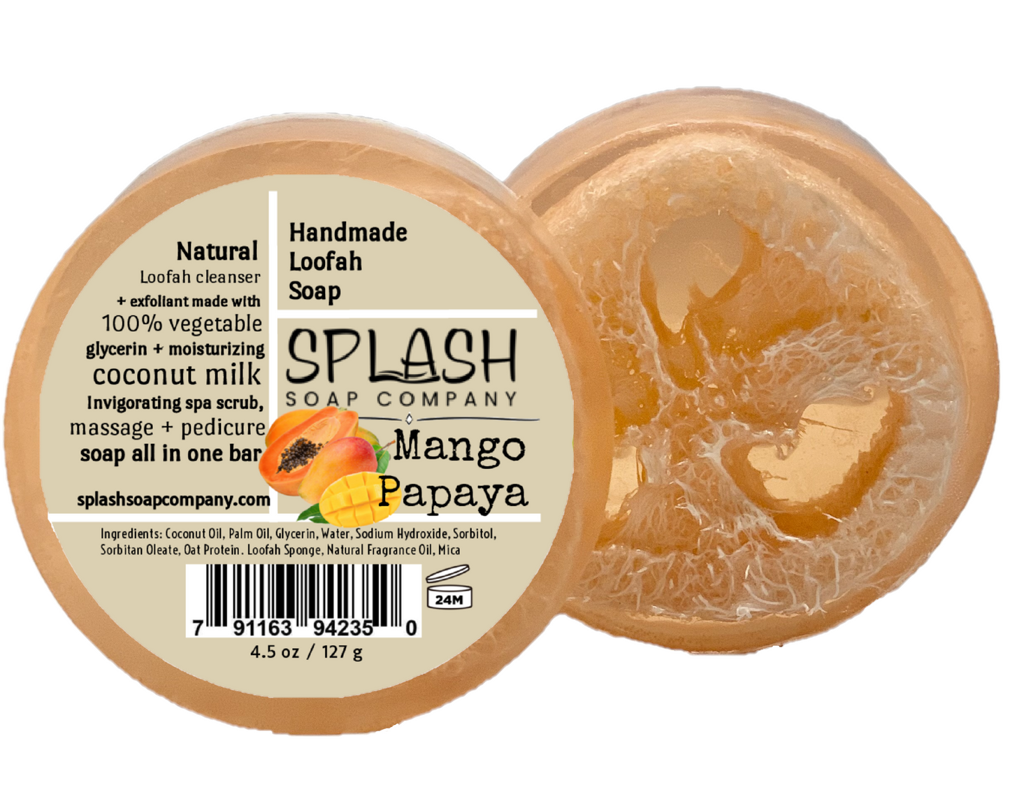 Mango Papaya Loofah Soap
