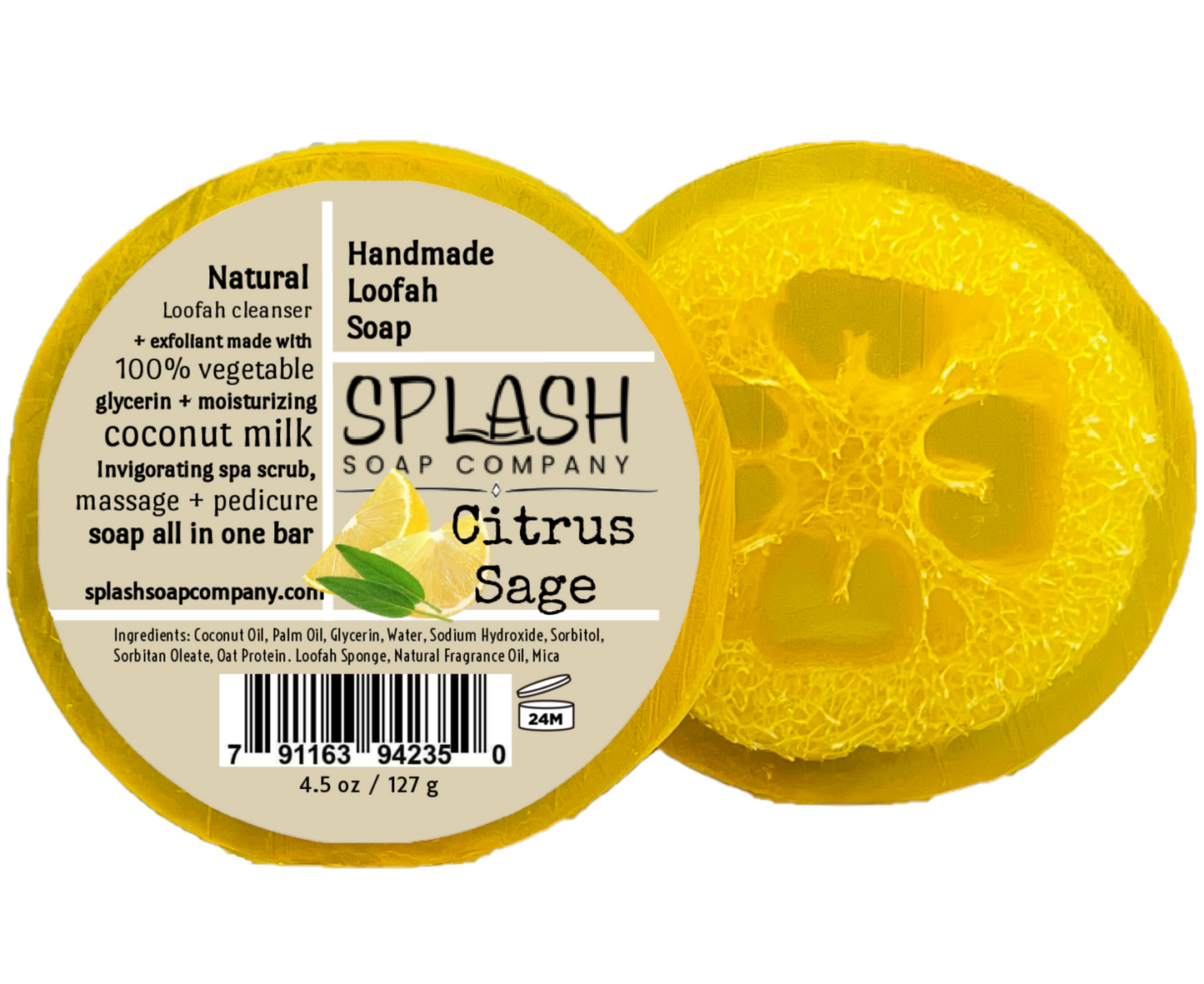 Lemon Sage Loofah Soap