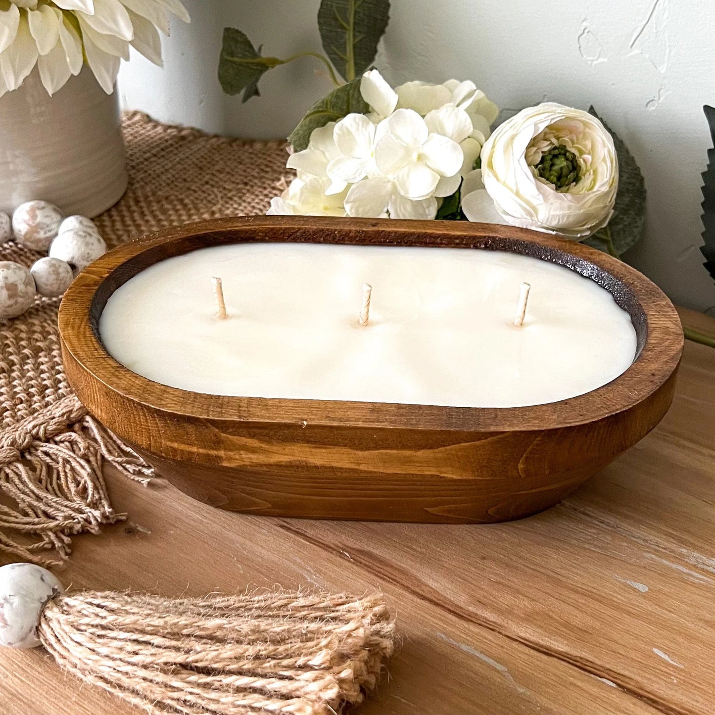 Under The Mistletoe Dough Bowl Candle