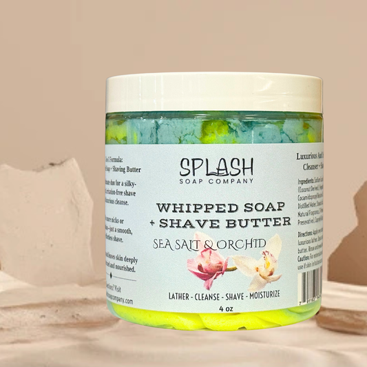 Sea Salt & Orchid Whipped Soap + Shave Butter