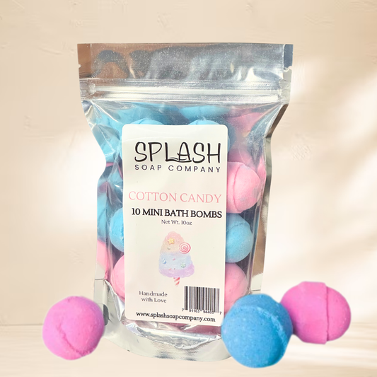 Cotton Candy Mini Bath Bombs