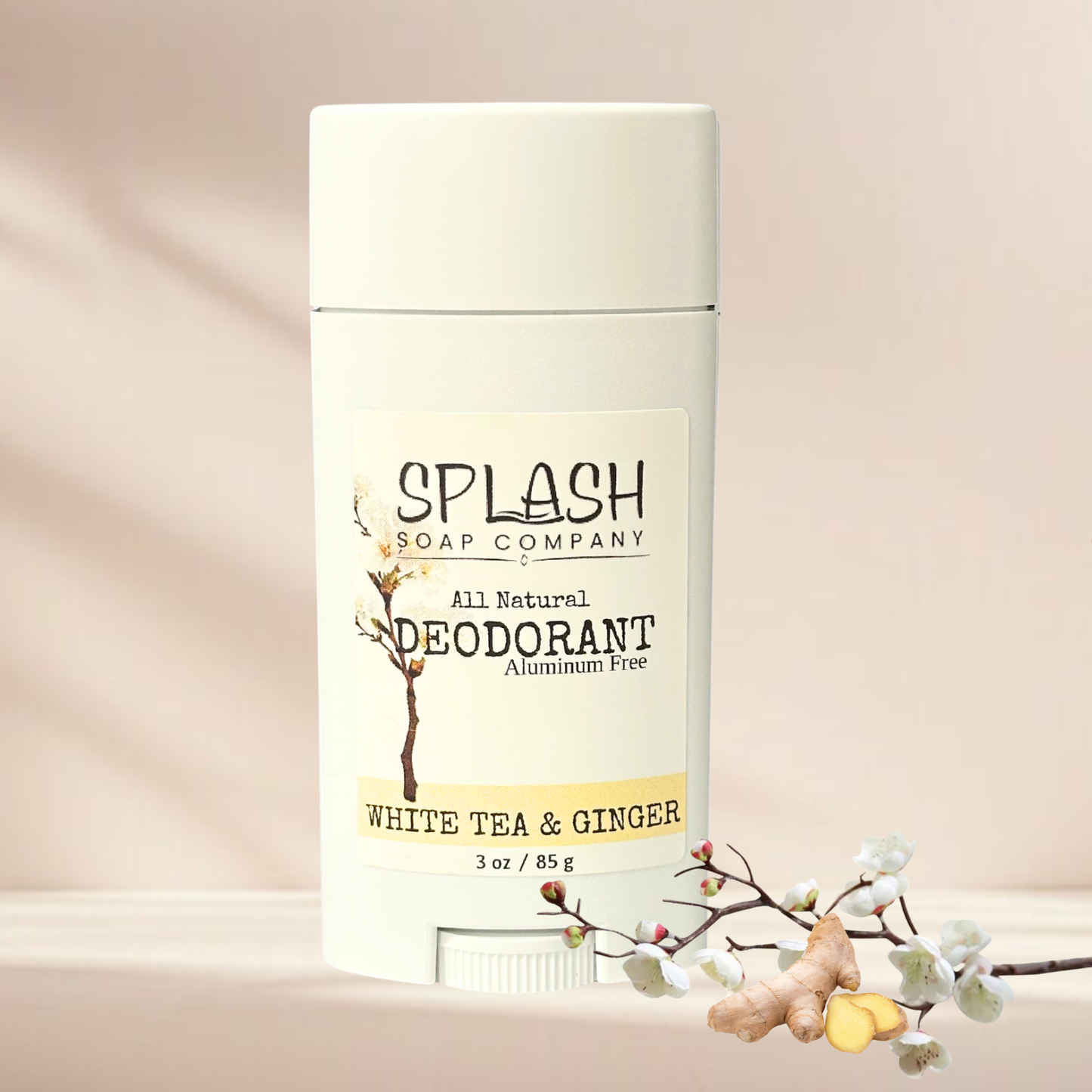 White Tea & Ginger Activated Charcoal Natural Deodorant