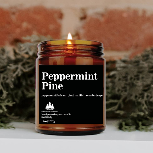Peppermint Pine Candle- UP NORTH COLLECTION