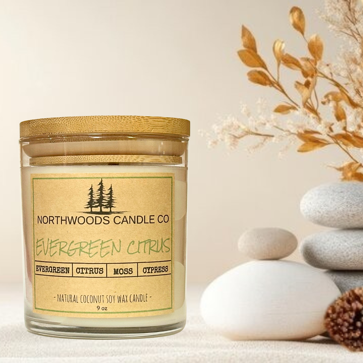 Evergreen Citrus Candle- Classic Collection