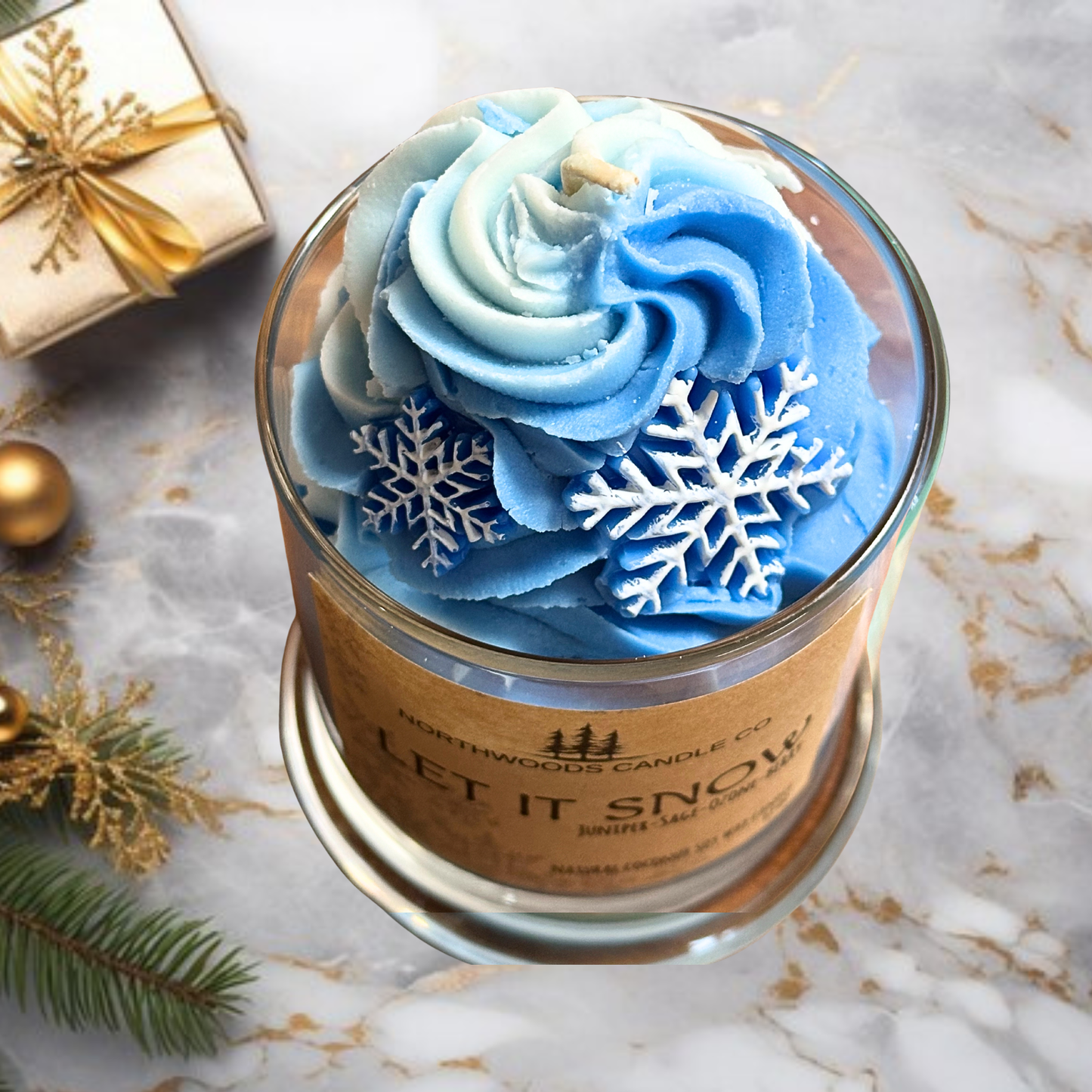 Let it Snow Natural Candle