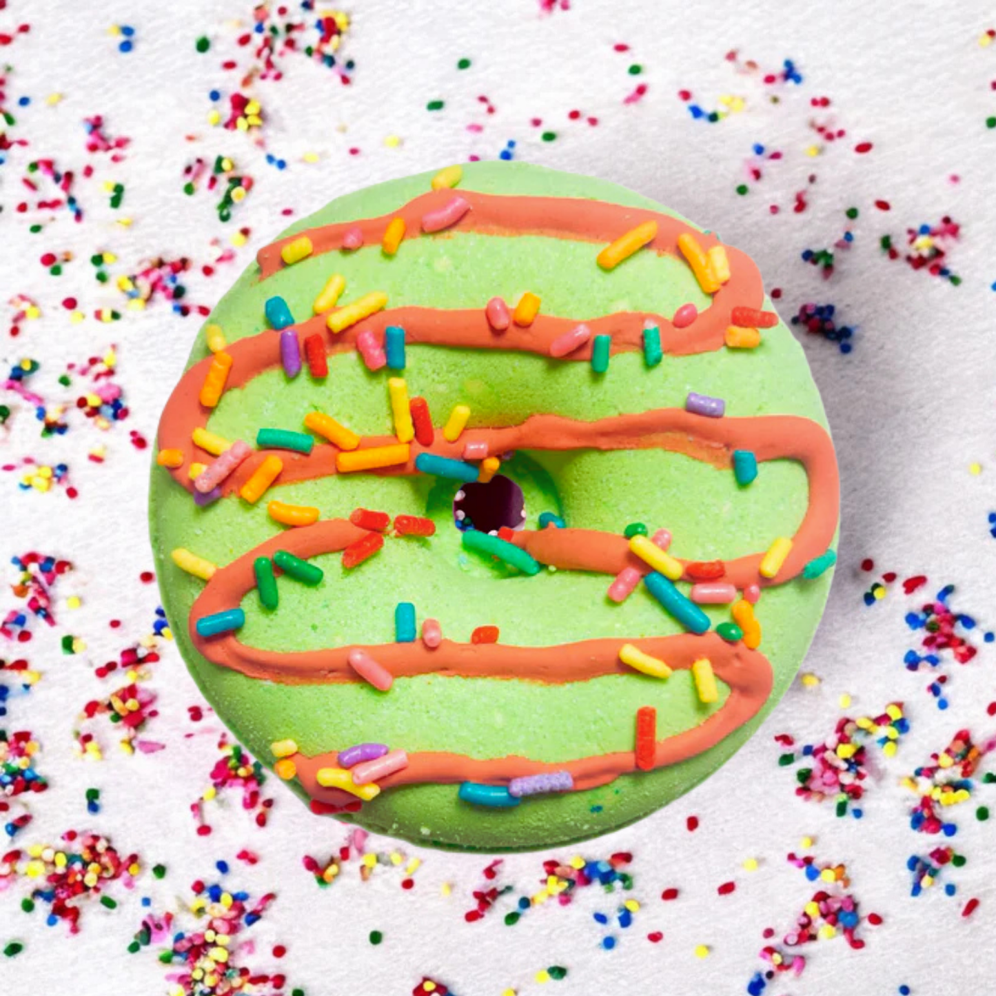 Kiwi Strawberry Bath Bomb Donut
