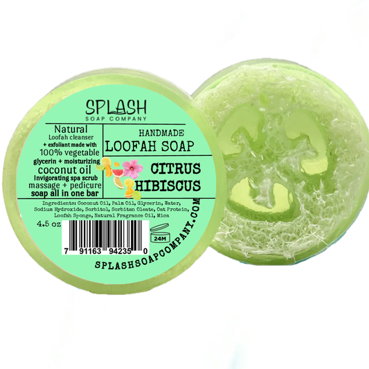 Citrus Hibiscus Loofah Soap