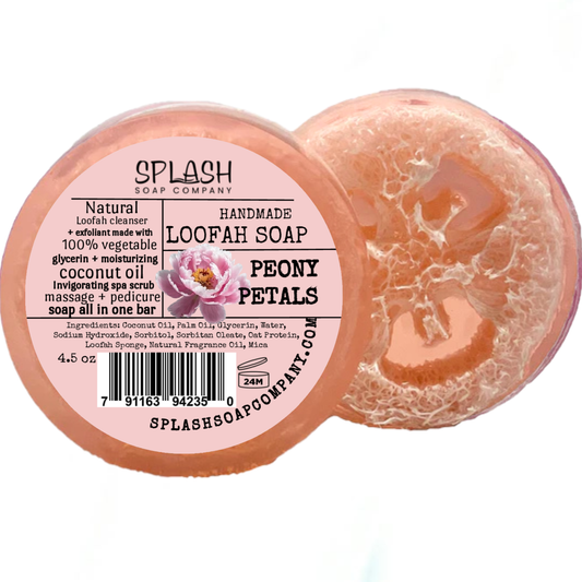 Peony Petals Loofah Soap