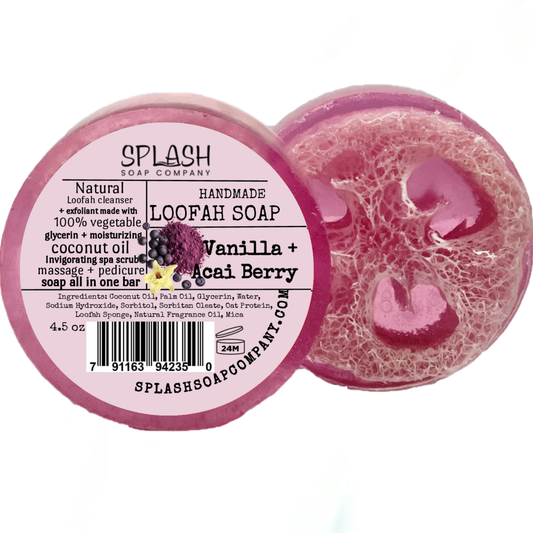 Vanilla + Acai Berry Loofah Soap