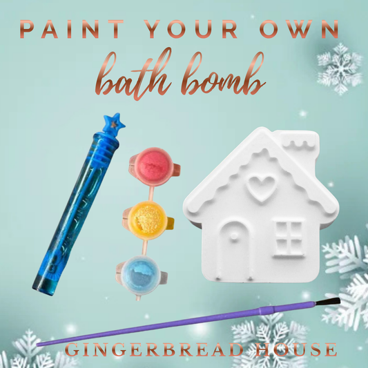 PAINT YOUR OWN GINGERBREAD HOUSE BATH BOMB