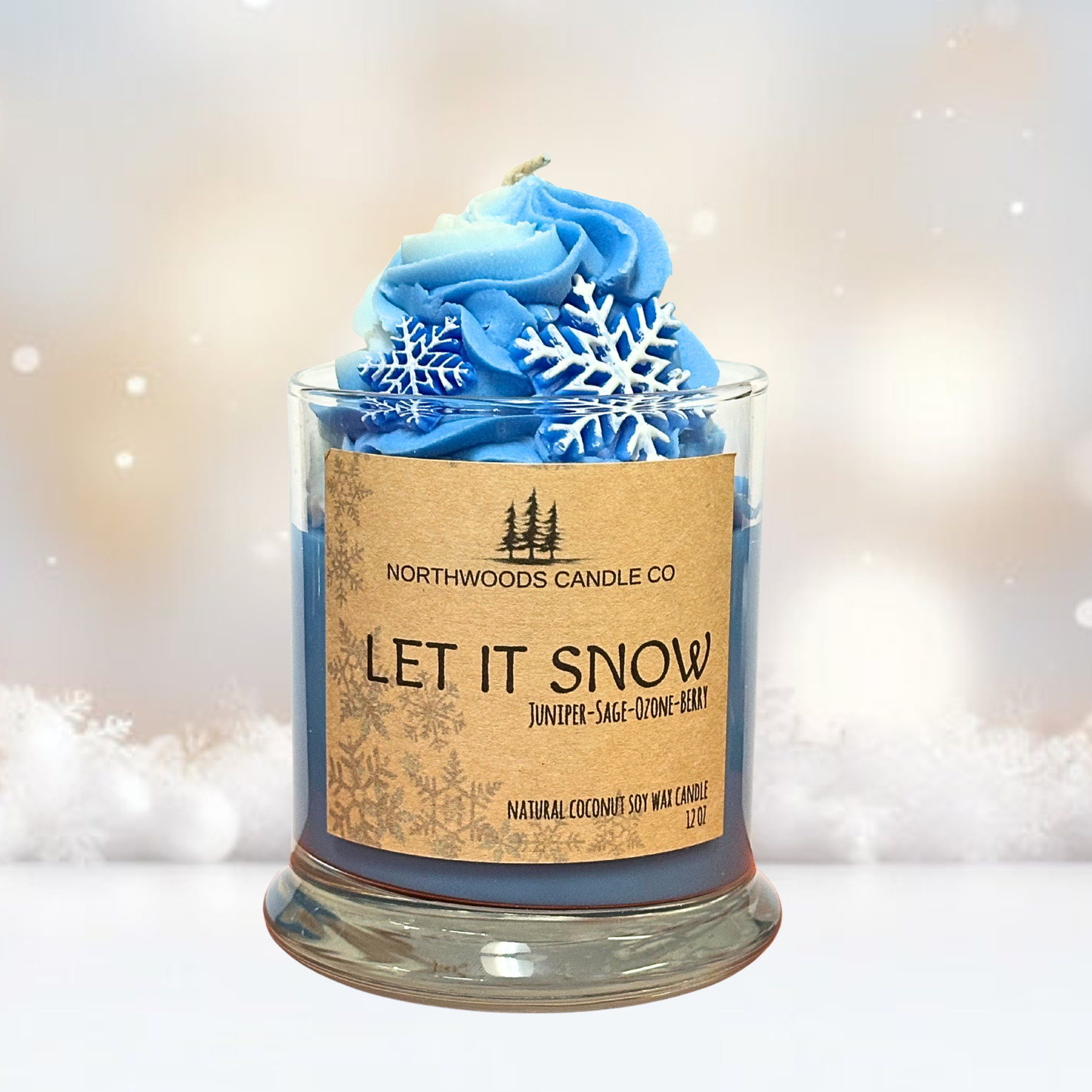 Let it Snow Natural Candle