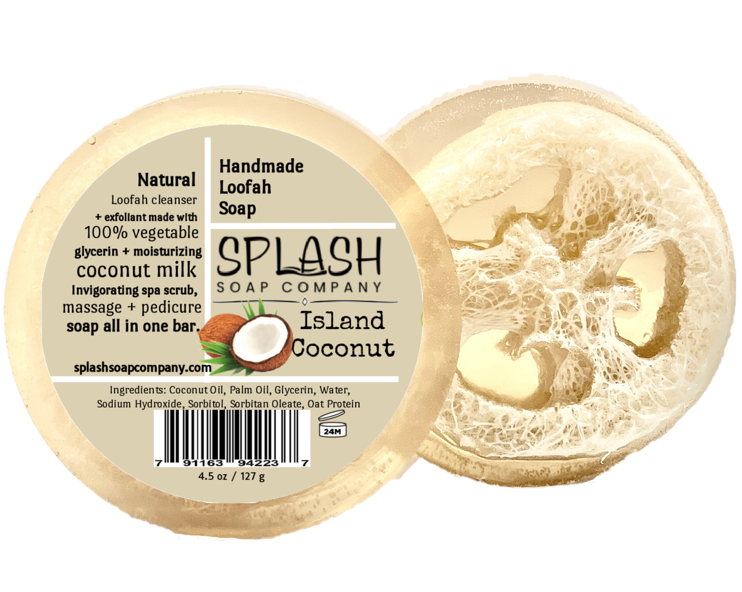 Island Coconut Loofah Soap