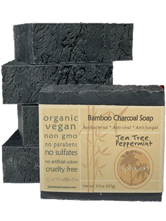 Tea Tree Peppermint Bamboo Charcoal - Splash Soap Company
