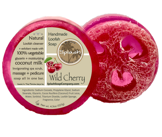 Wild Cherry Almond Loofah Soap